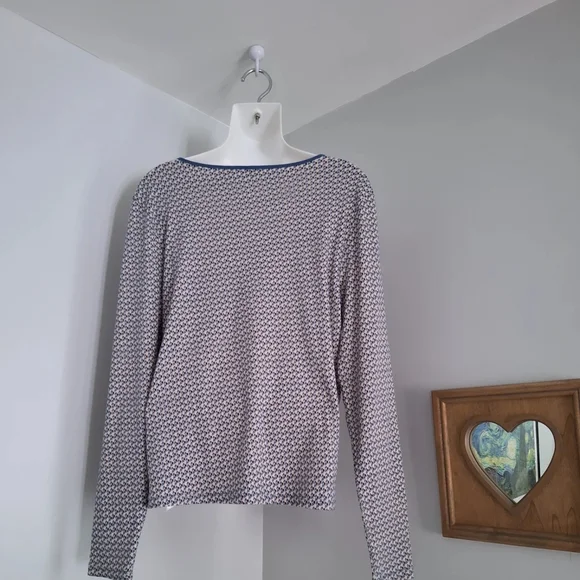 LEVIS Women's Blue Patterned Top - Picture 2 of 3